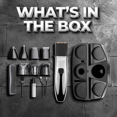 Beardo Chrome Beast Multipurpose Trimmer Kit for Men, 90 Min Runtime, 40 Length Adjustments, Shaver Black 1's - Trimmers