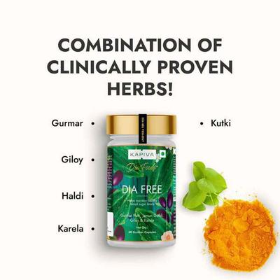Kapiva Dia Free Capsules 60's - Diabetes Care (Ayush)
