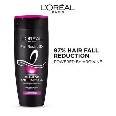 L'Oreal Paris Fall Resist 3X Anti-Hair Fall Shampoo Fragile Hair Tendency To Fall 180ml - Shampoos