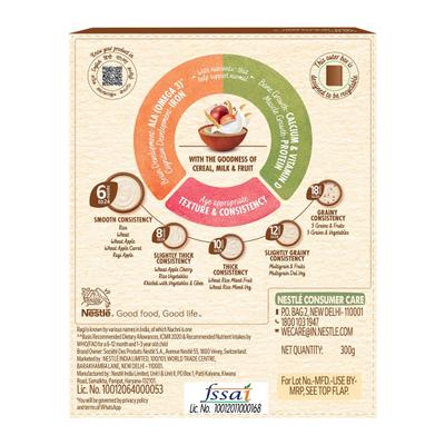 Nestle Cerelac Baby Food Cereal No Refined Sugar No Preservatives - Ragi Apple (For 6 to 24 Months Baby) 300 g - Baby And Infant Supplements