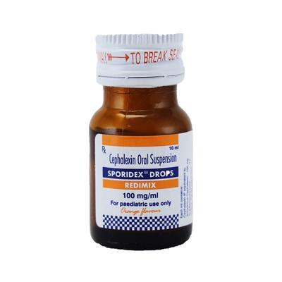 Sporidex Redimix Orange Flavour Drops 10ml - Bacterial Infections-Cep
