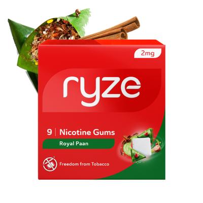 Ryze 2 mg Nicotine Gums - Royal Paan 9's - Nicotine Gums/Lozenges