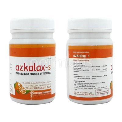 Azkalax S Tangy Orange Flavour Powder 100gm - Constipation-Lax