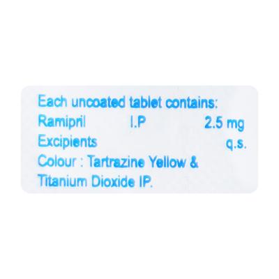 RAMIDAY 2.5mg Tablet 10's - Hypertension-ACE
