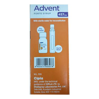 ADVENT FORTE 457 mg Tangy Orange Flavour Syrup 60ml - Bacterial Infections-Pen