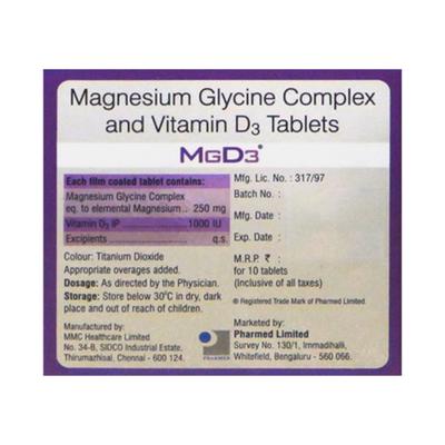 Mgd3 250mg Tablet 10'S - Supplements-Vam