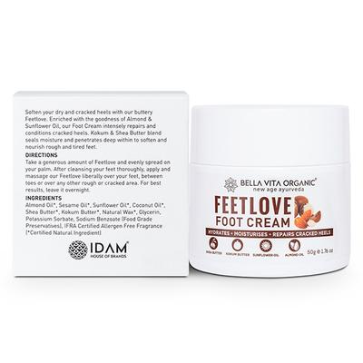 Bella Vita Organic Feet Love Foot Cream Softens, Hydrates Dry Feet 50 gm - Foot Creams & Lotions