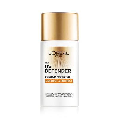 L'Oreal Paris UV Defender Serum Protector Sunscreen SPF 50 PA+++, Correct & Protect 50 ml - Face Sunscreen