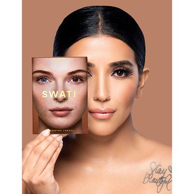 Swati Cosmetics Coloured Lenses Bronze 6 Month Contact Lenses ( - 5) 1's - Eyecare Lenses