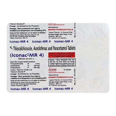 Iconac MR 4mg Tablet 10'S - Pain relief-Nsa