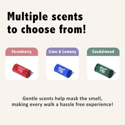 Purple Tails Dog Poop Bag Rolls - Sandalwood 60's - Pet accessories