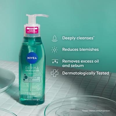 Nivea Face Derma Activate Wash Gel 150 ml - Face Wash & Cleansers