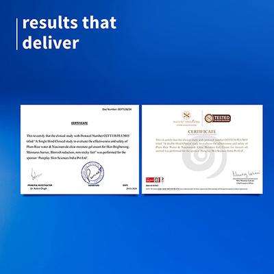 Plum 2% Niacinamide & Rice Water Daily Brightening Gel Face Moisturizer For Oil-Free, Non-Sticky Hydration 50 gm - Face Moisturizers