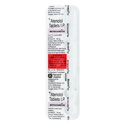 Betacard 50mg Tablet 14'S - Hypertension-Bet