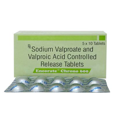Encorate Chrono 600mg Tablet 10'S - Epilepsy/Convulsion-Ant