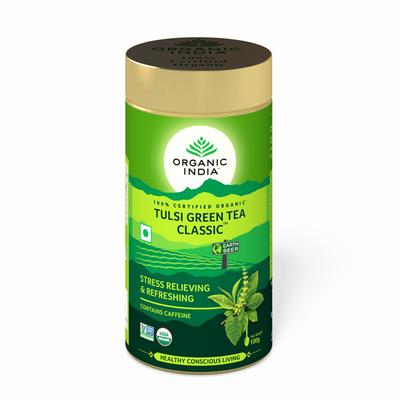 Organic India Tulsi Green Tea Classic Powder 100 gm - Teas