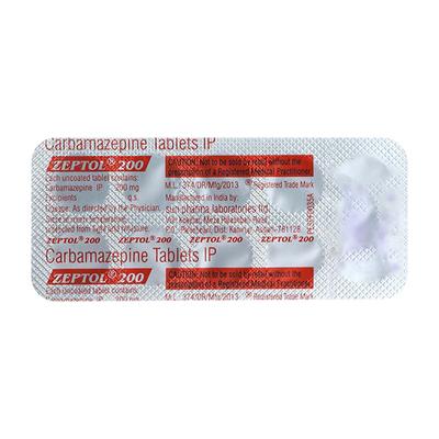 Zeptol 200mg Tablet 10'S - Epilepsy/Convulsion-Ant