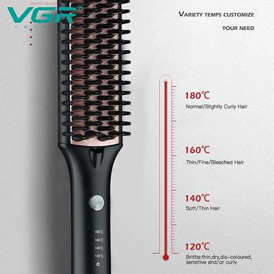 VGR V-590 Ionic Hair Straightener Brush with 4 Temperature Settings 1's - Straighteners