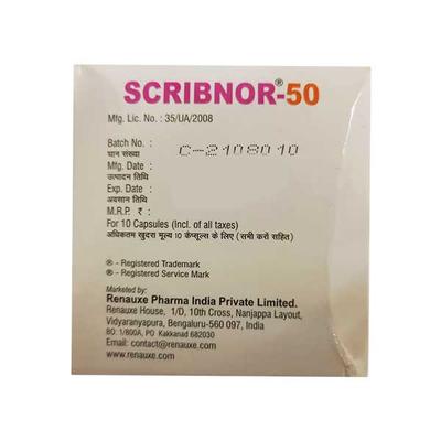 SCRIBNOR 50 Capsule 10's - Neuropathic Pain-Dru
