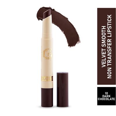 Matt Look Velvet Smooth Non - Transfer, Long Lasting Lipstick 10N Dark Chocolate 2gm - Lipsticks
