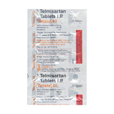Telista 40mg Tablet 15'S - Hypertension-Ang