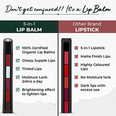 Organic Harvest 5 in 1 Lip Balm 10 gm - Lip Balms