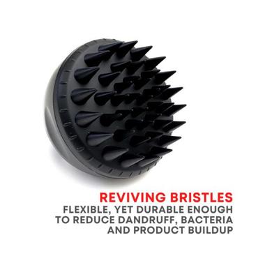 Alan Truman Scalp Sos - Scalp Massage & Shampoo Brush - Black 1's - Hair Brushes