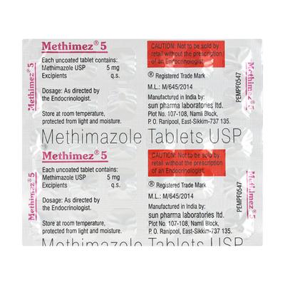 METHIMEZ 5mg Tablet 30's - Hyperthyroidism-Ant