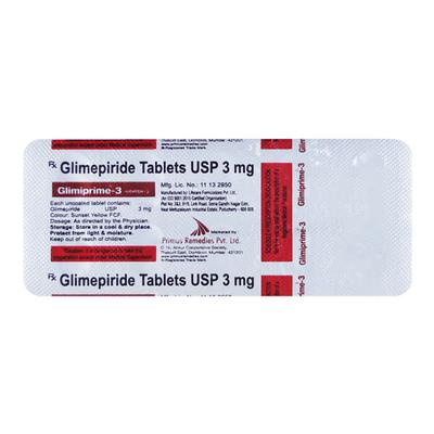 Glimiprime 3mg Tablet 10'S - Diabetes-Ant