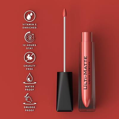 Bella Voste Ulti-Matte Liquid Lipstick Wild Child (06) 3.7 Ml - Liquid Lipsticks