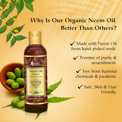 Oriental Botanics Organic Neem Oil with Comb Applicator 200 ml - Hair Oils