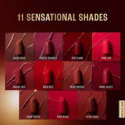 Lakme Ultimat Glam Satin Matte Lipstick -Winevelvt-UW2 4.3 g - Lipsticks