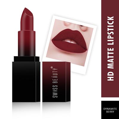 Swiss Beauty HD Matte Lipstick - (20 Dynamite Berry) 3.5gm - Lipsticks