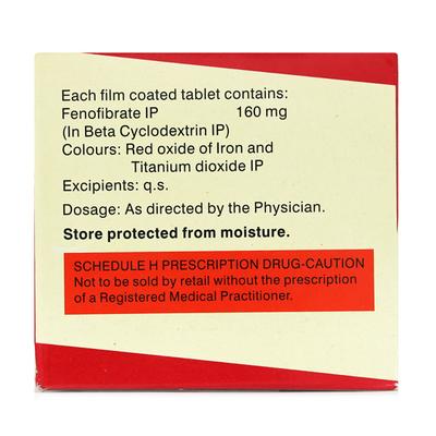 Lipicard 160mg Tablet 10'S - High Cholesterol-Dys
