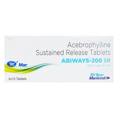 ABIWAYS 200 SR Tablet 10's - Asthma/COPD-Ast