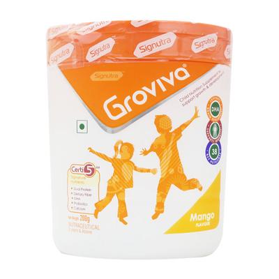 Groviva Age 2+ Child Nutrition Supplement Powder Jar - Mango Flavour 200 g - Baby And Infant Supplements