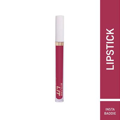 MyGlamm LIT Liquid Matte Lipstick-Insta Baddie 3 ml - Liquid Lipsticks