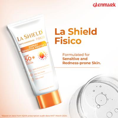 La Shield FISICO SPF 50+ & PA+++ Matte Sunscreen Gel 50 gm - Face Sunscreen