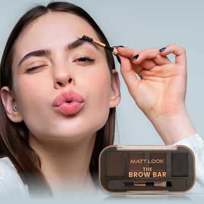 Matt Look The Brow Bar Eyeshadow & Eyebrow Enhancer Palette With Extereme Pigmented Matt Colors, Intense-03 8 gm - Kajal & Kohls
