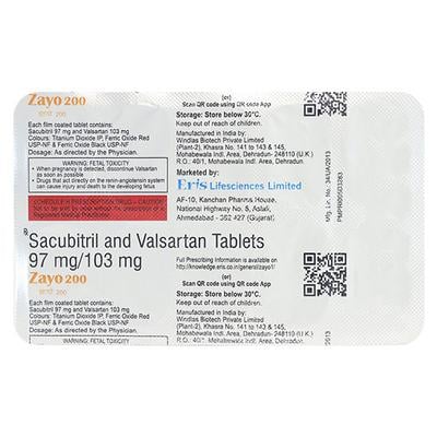 ZAYO 200 Tablet 10's - Heart Failure-Ang