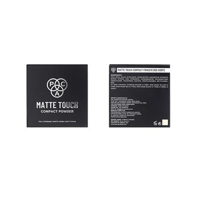 PAC Matte Touch Compact Powder Buildable Coverage Lightweight Sweat Resistant - 100 Ivory (12 g) - Compact Powder