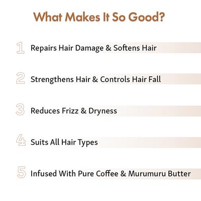 Mcaffeine Naked & Raw Latte Coffee Hair Mask 200 gm - Hair Masks & Packs