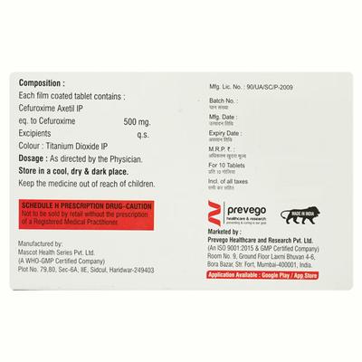 CEFUXETIL 500 Tablet 10's - Bacterial Infections-Cep