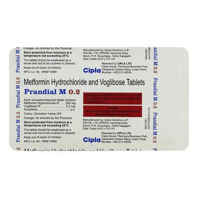 Prandial M 0.2mg Tablet 10'S - Diabetes-Ant