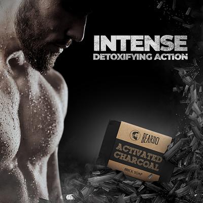 Beardo Brick Soap - Activated Charcoal 125 gm - Soaps