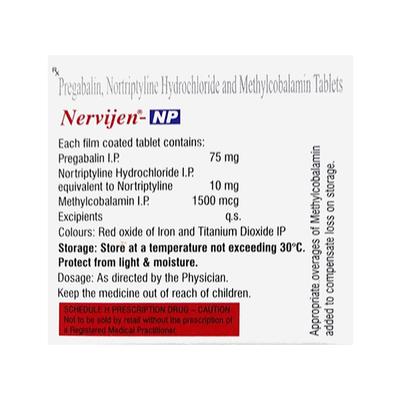 Nervijen NP Tablet 10'S - Neuropathic Pain-Dru