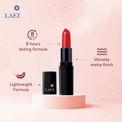 Lafz Velvet Matte Lipstick, Rusty Red 4.5 gm - Lipsticks