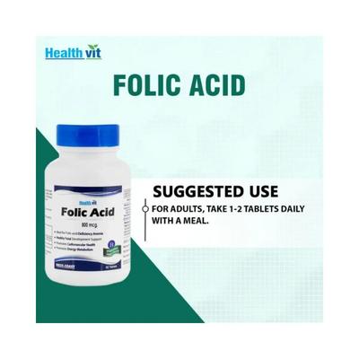 Healthvit Folic Acid 800 MCG- Tablets 60's - General Health