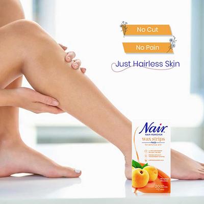 Nair Face Wax Strips for Sensitive Skin - Apricot 20's - Hair Removal Accessories