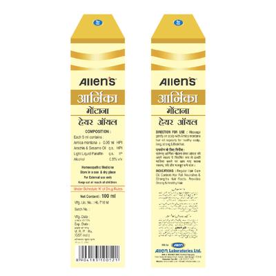Allen Arnica Montana Hair Oil 100 ml - Personal Care(Homeopathy)
